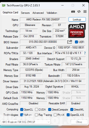 PELADN RX 580 8G 256Bit Dual Fans Gaming Graphics Card